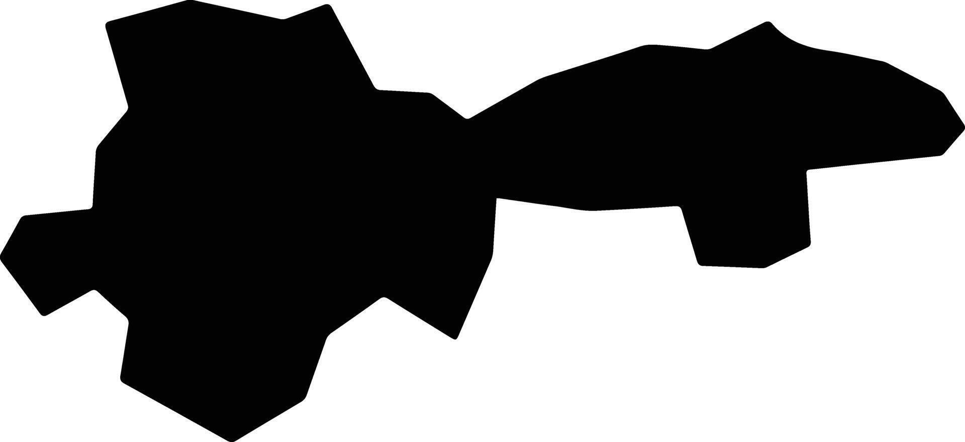 Tsuno Japan silhouette map vector