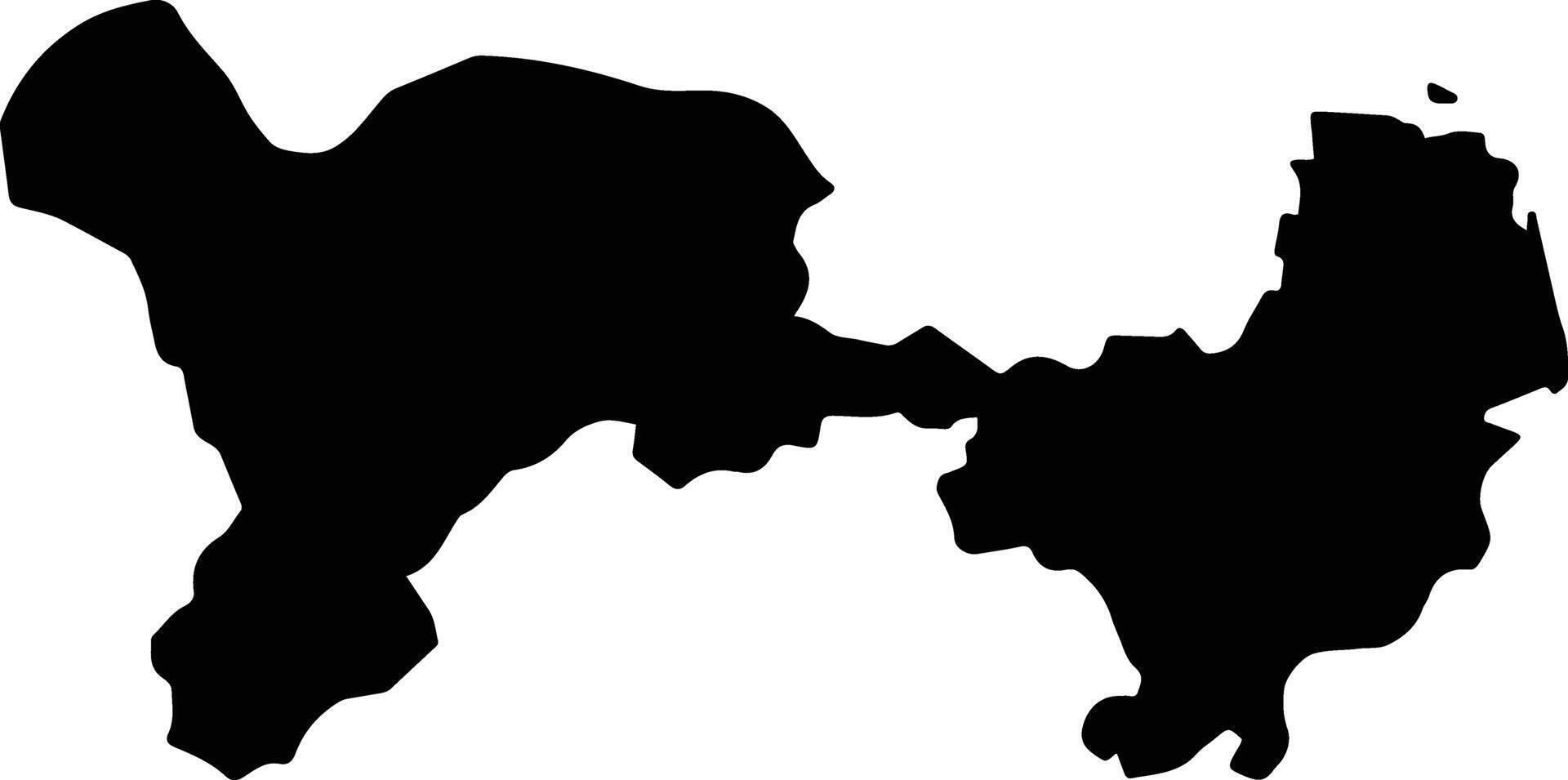 Tu Nghia Vietnam silhouette map vector