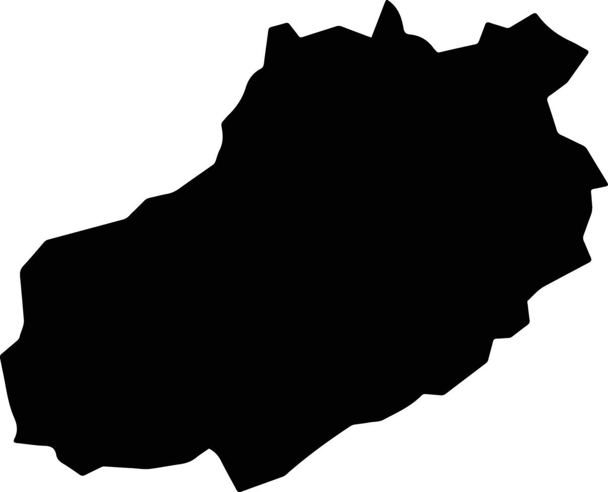 Tucheng District Taiwan silhouette map vector