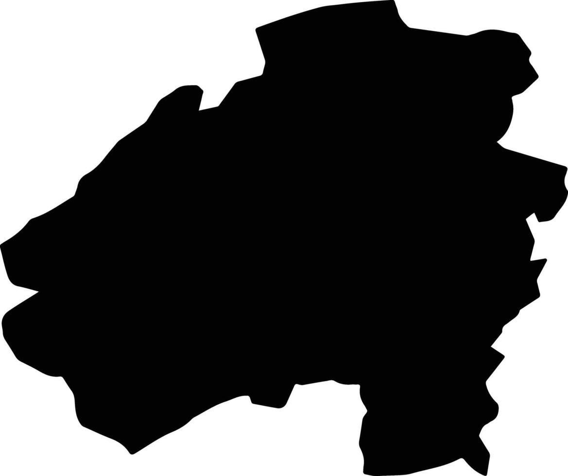 Tufanbeyli Turkey silhouette map vector