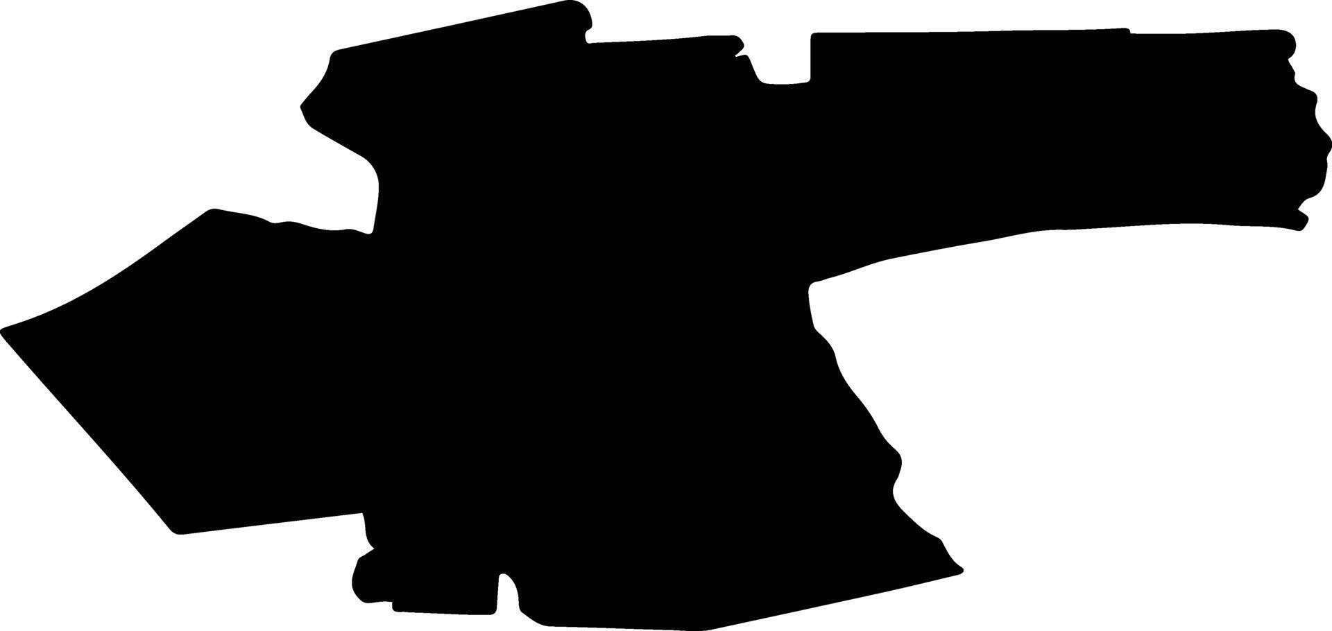 TUFENI Romania silhouette map vector