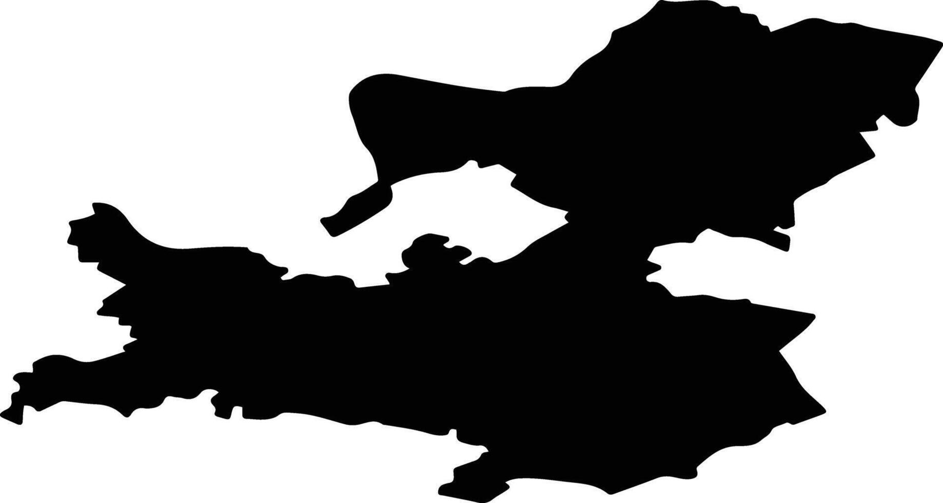 Tukayevsky District Russia silhouette map vector