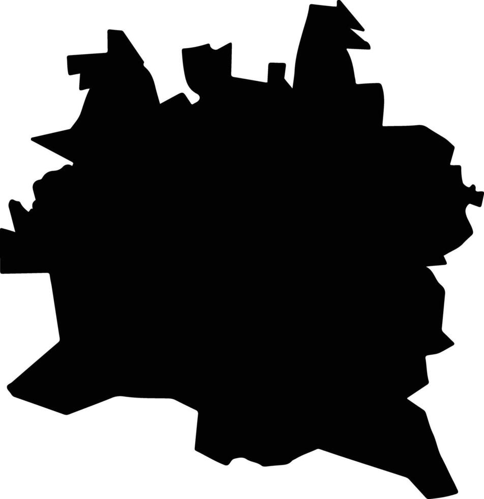 Tula Mexico silhouette map vector