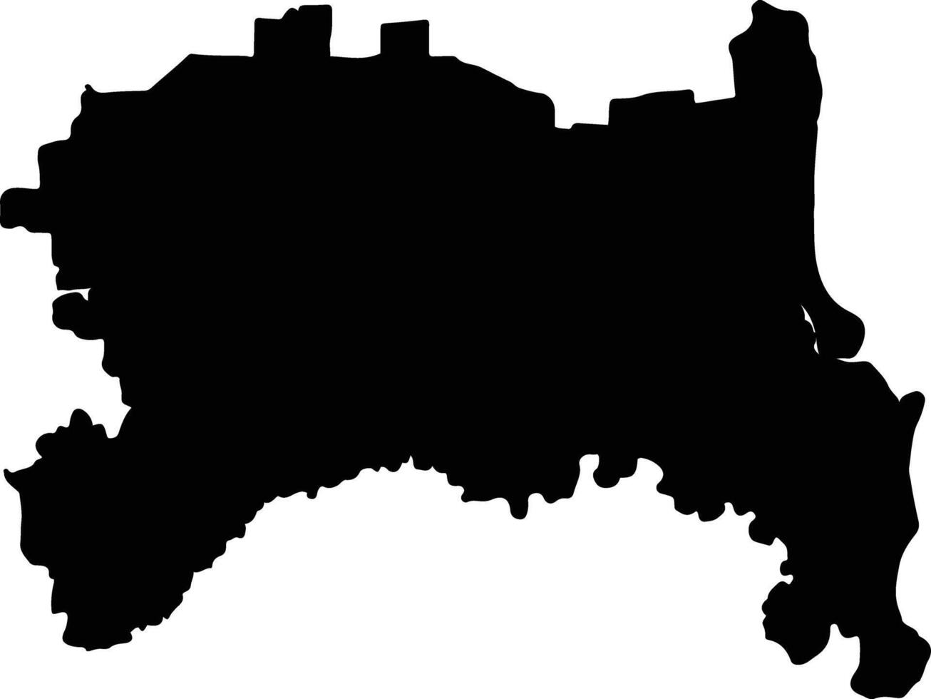 Tulangbawang Indonesia silhouette map vector