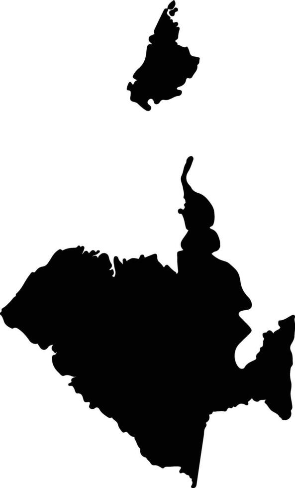 Tumaco Colombia silhouette map vector