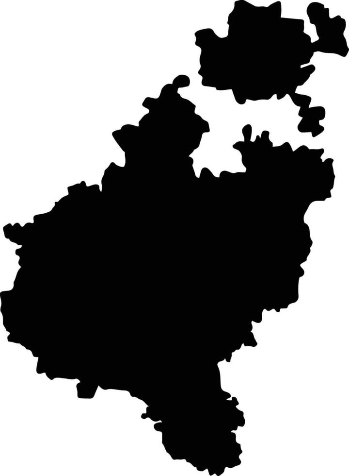 Tumkur India silhouette map vector