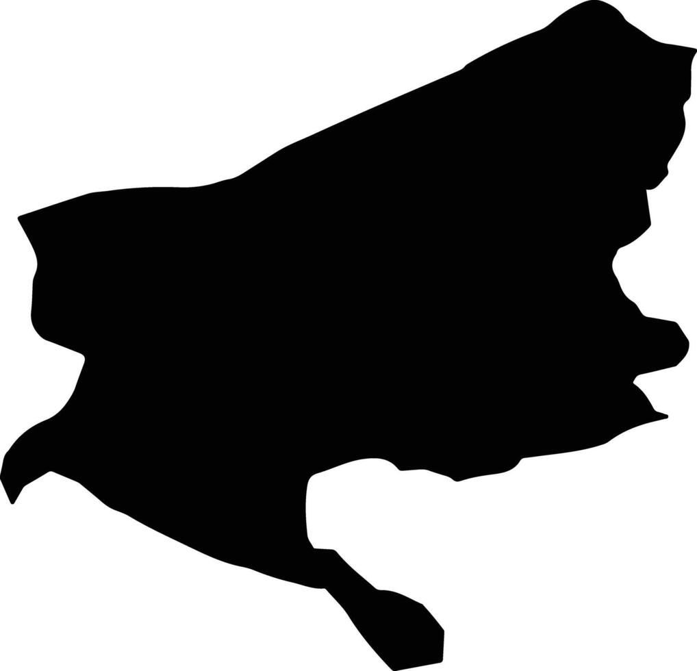 Tunceli merkez Turkey silhouette map vector
