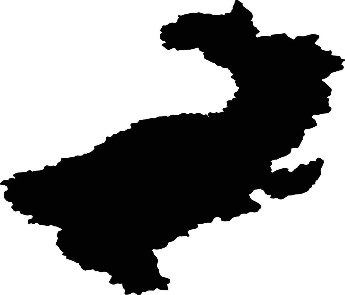 Tungokochensky District Russia silhouette map vector