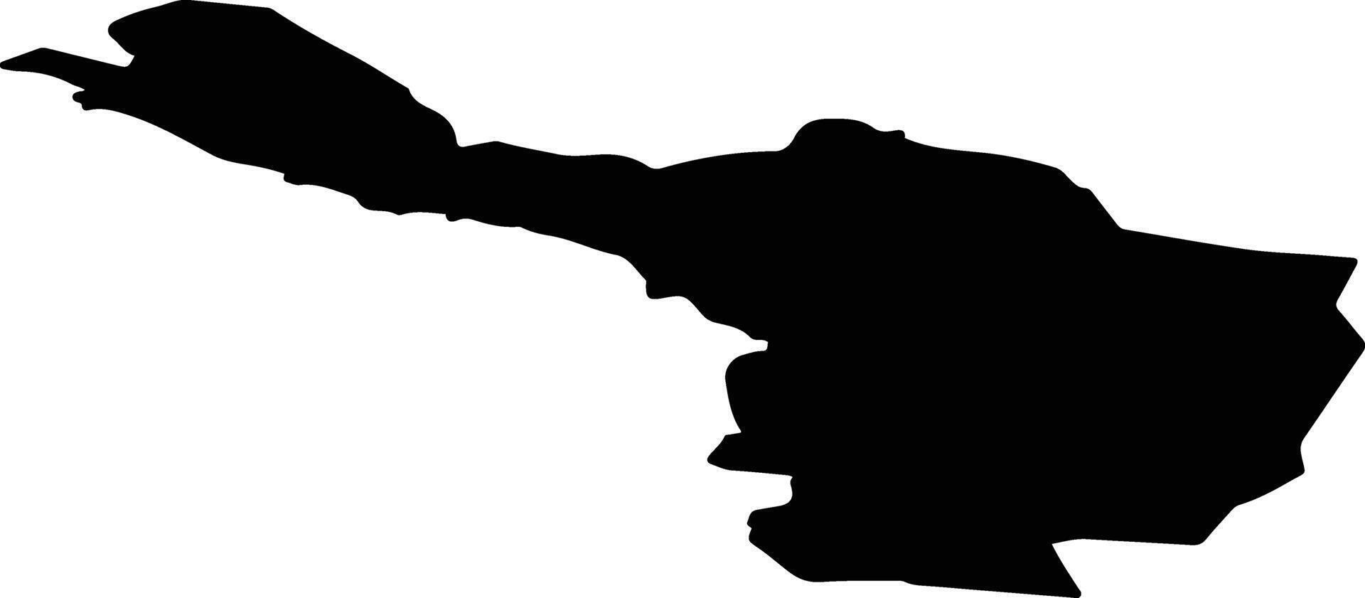 Tunturi Lapin seutukunta Finland silhouette map vector