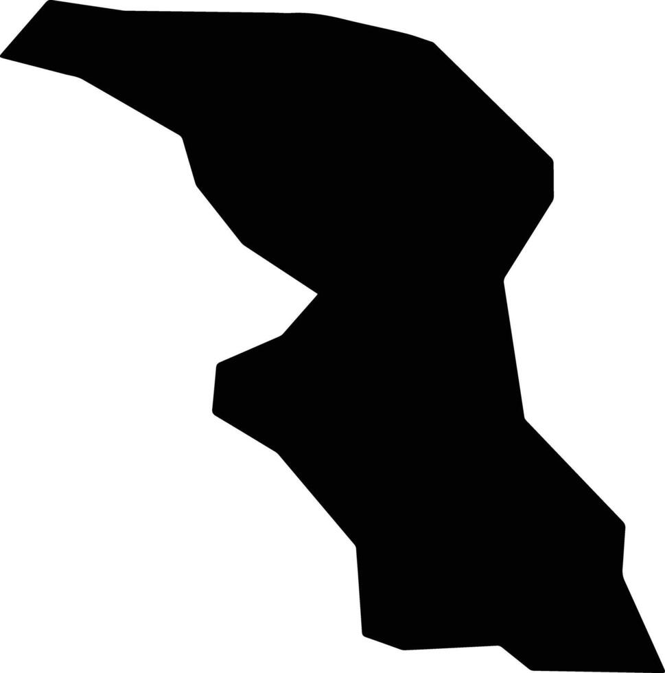 Tuokexunxian China silhouette map vector