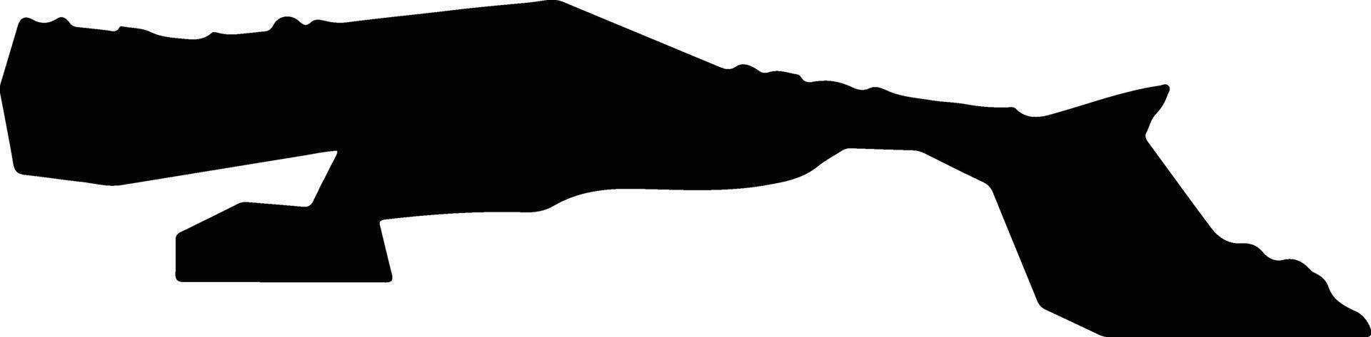 Tup Kyrgyzstan silhouette map vector