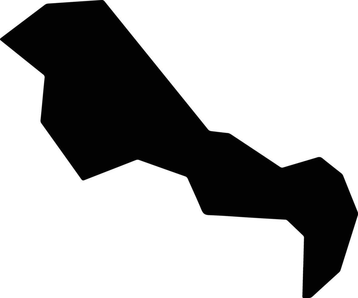 Tuparetama Brazil silhouette map vector