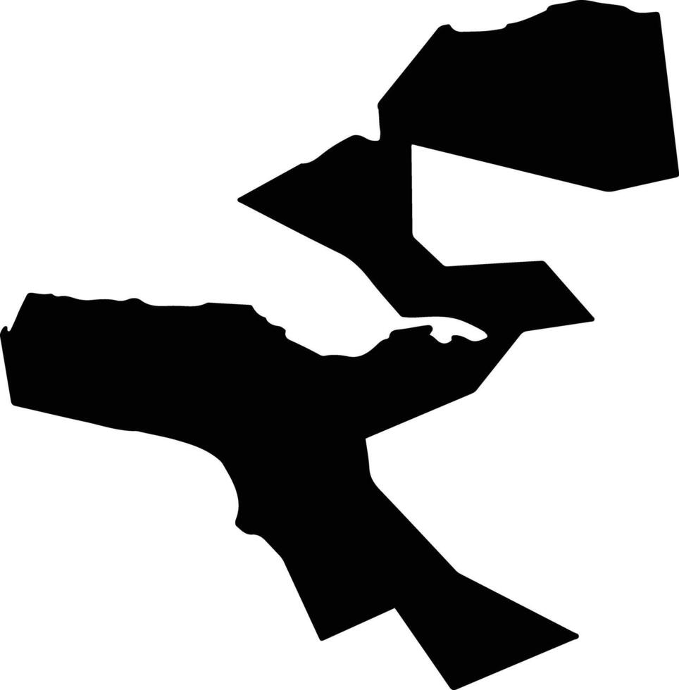Tupkaraganskiy Kazakhstan silhouette map vector