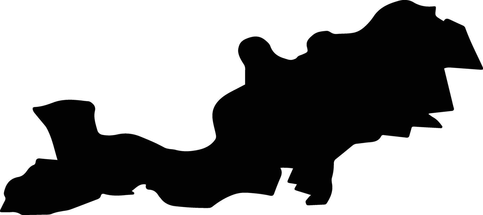 TURDAS Romania silhouette map vector