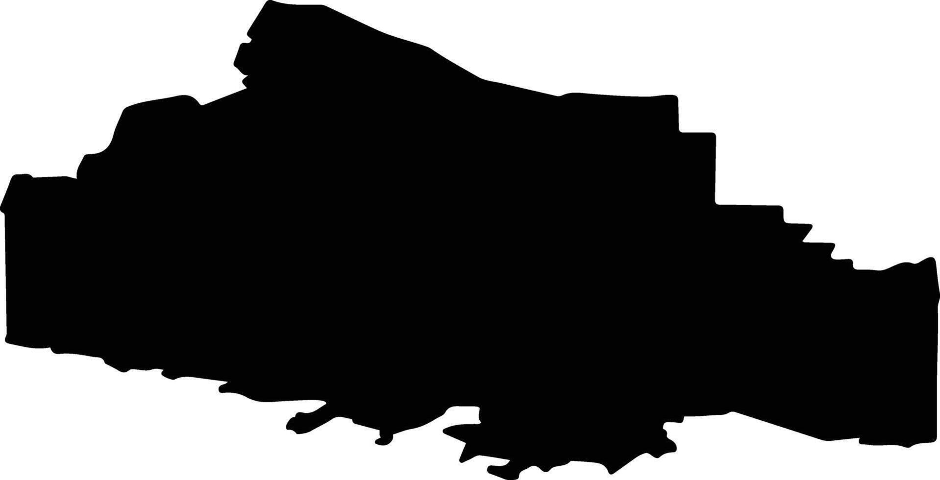 Turinsky District Russia silhouette map vector