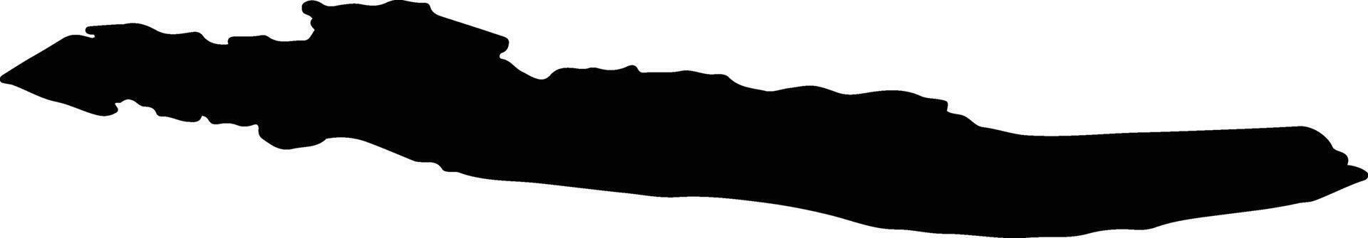 Turja District Russia silhouette map vector