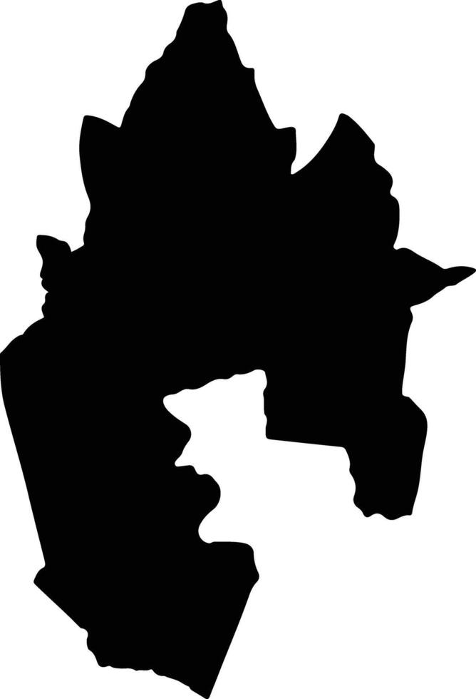 Turkana South Kenya silhouette map vector