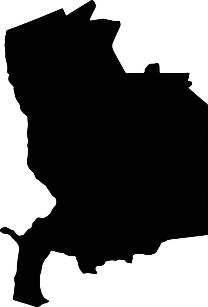 Turkana North Kenya silhouette map vector