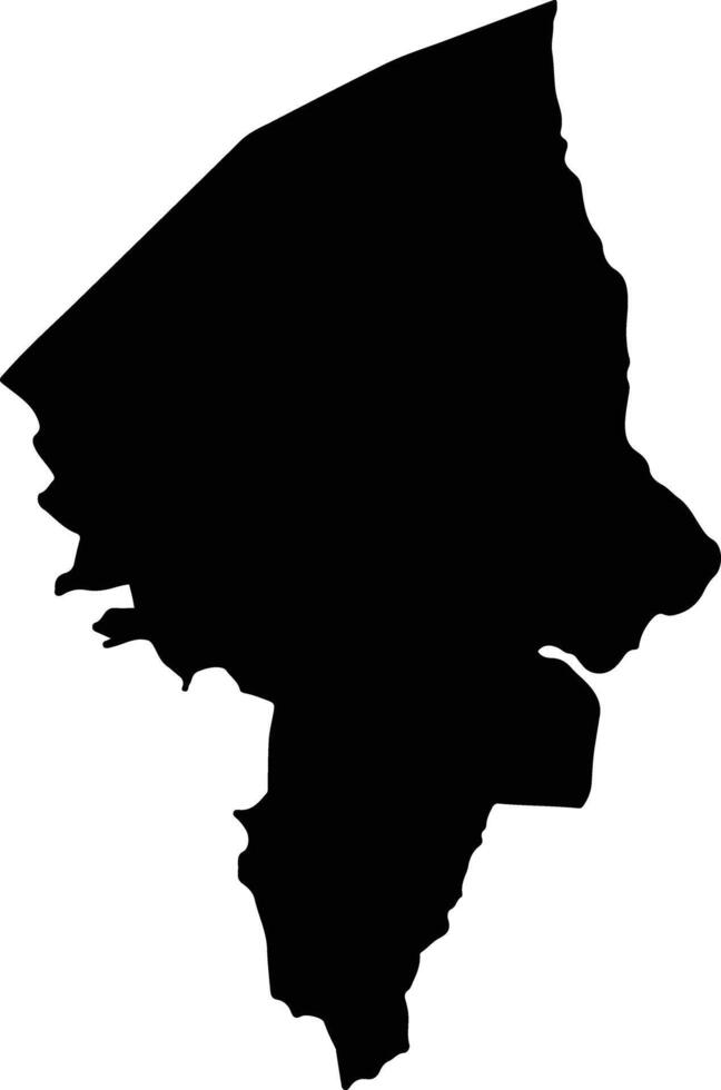 Turkana West Kenya silhouette map vector
