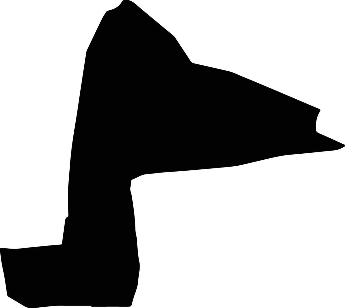 Turkmengala Turkmenistan silhouette map vector