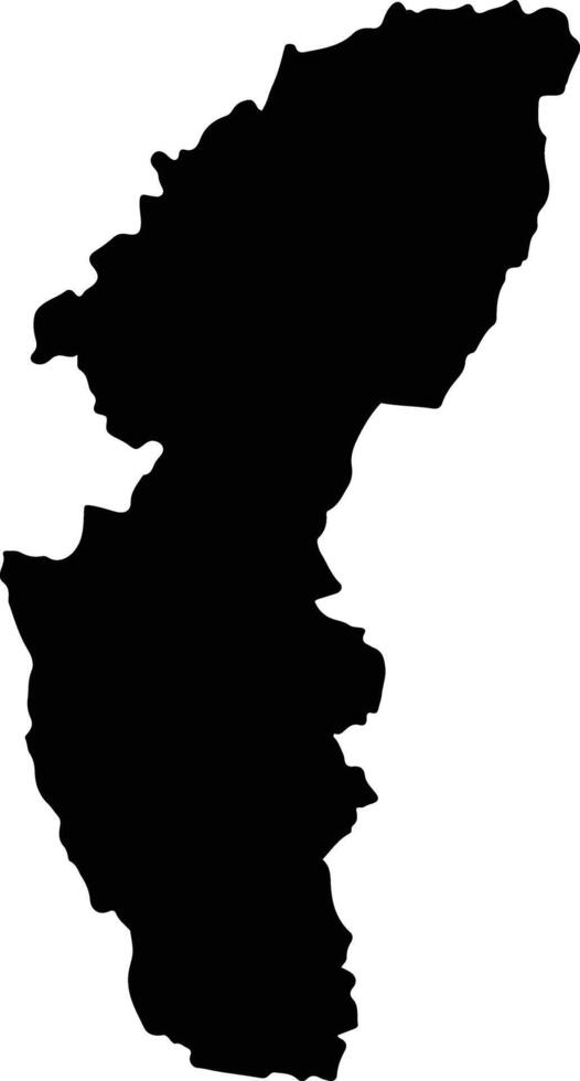Turrubares Costa Rica silhouette map vector