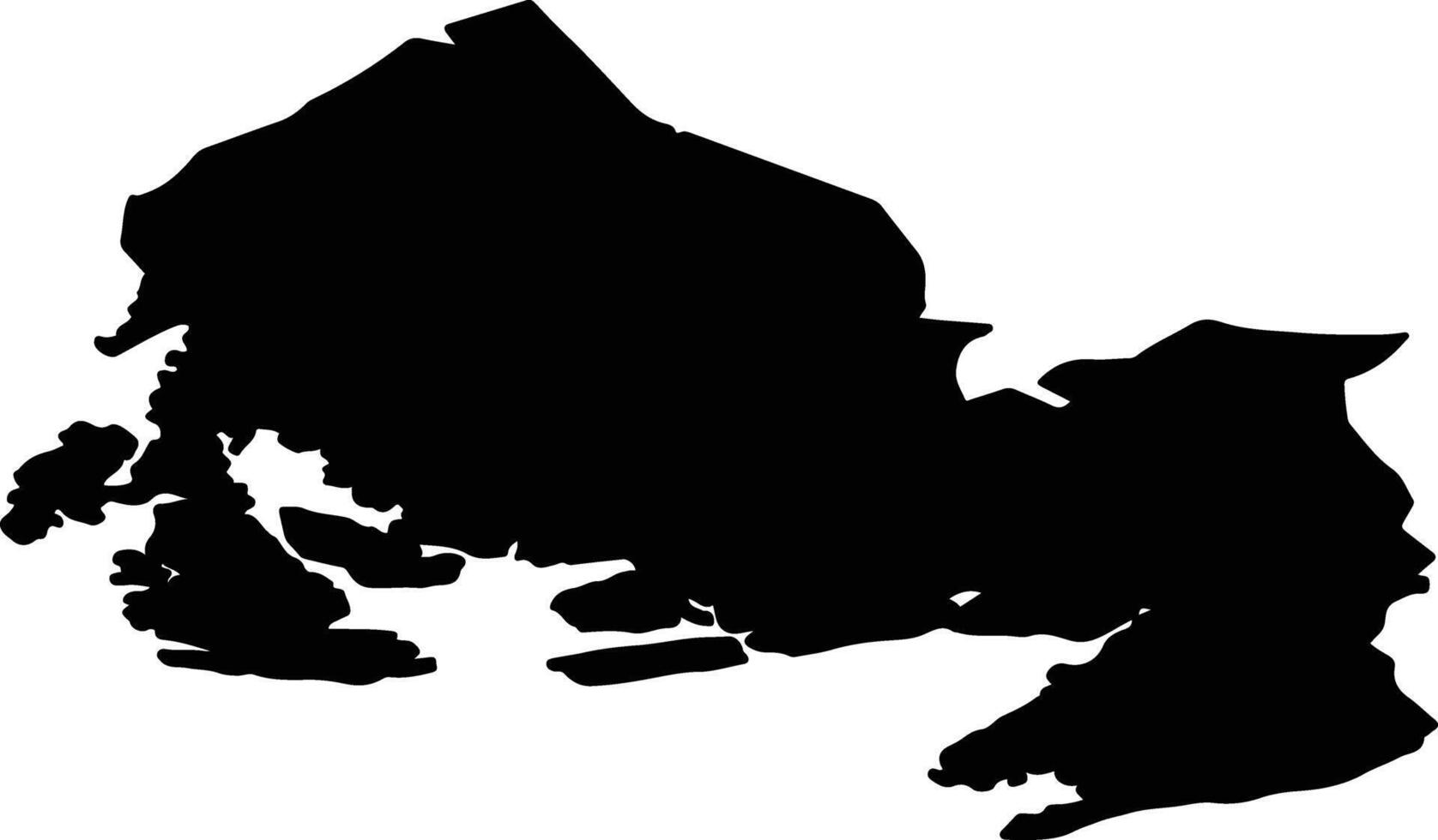 Turun seutukunta Finland silhouette map vector