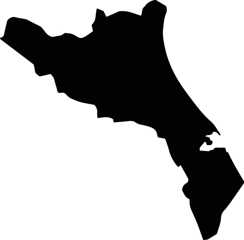 Tuy Hoa Vietnam silhouette map vector
