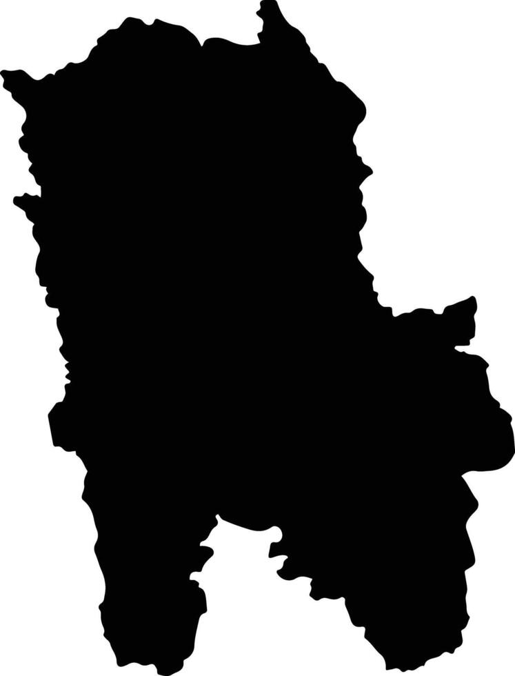 Tuzantla Mexico silhouette map vector