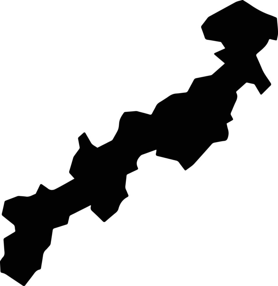 Tuzamapan de Galeana Mexico silhouette map vector