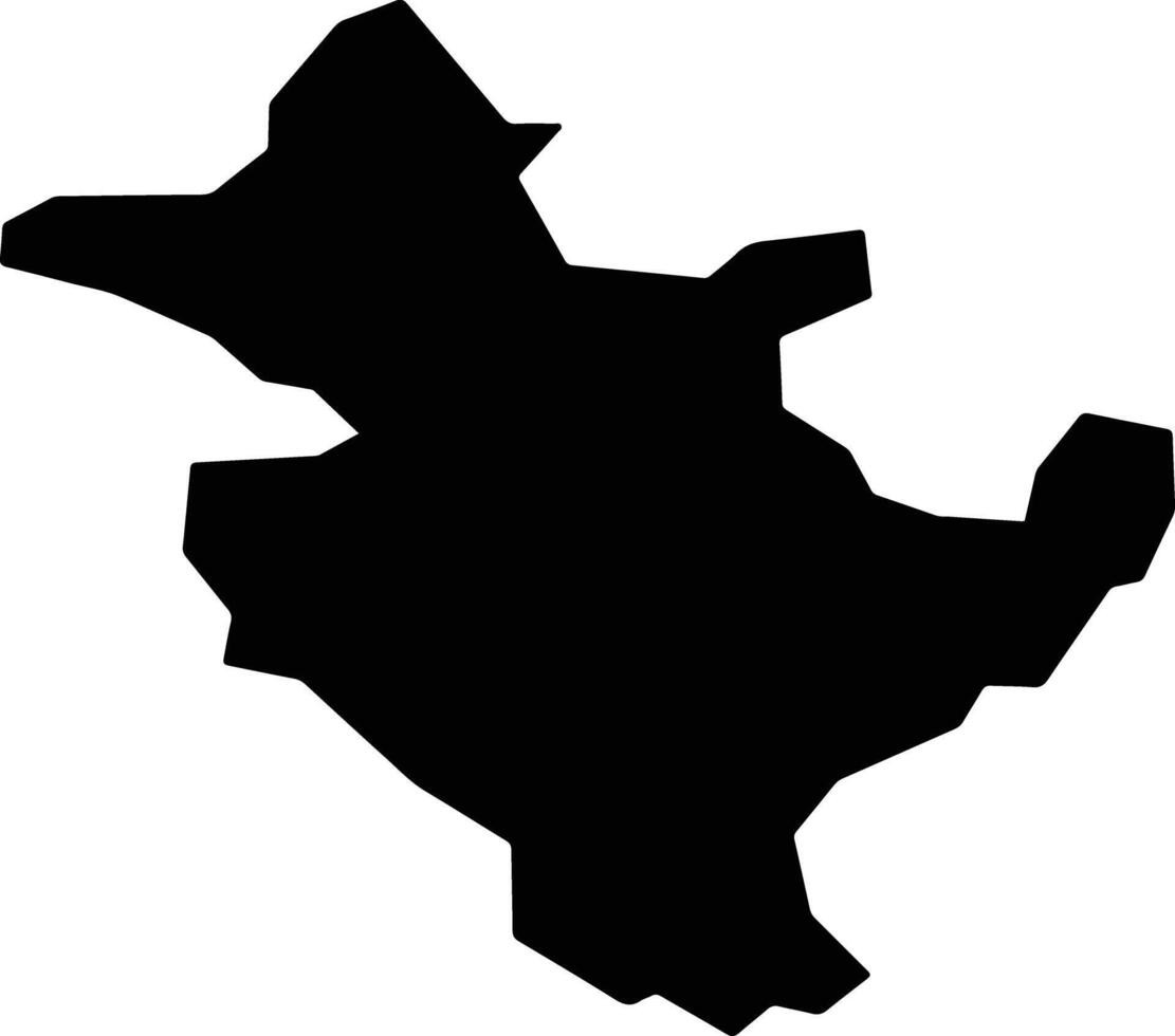Tuzla Canton Bosnia and Herzegovi silhouette map vector
