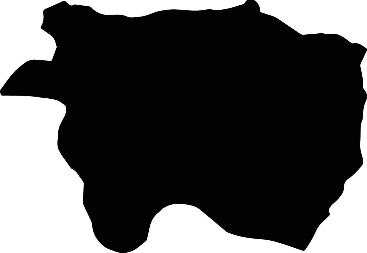 Tuzluca Turkey silhouette map vector