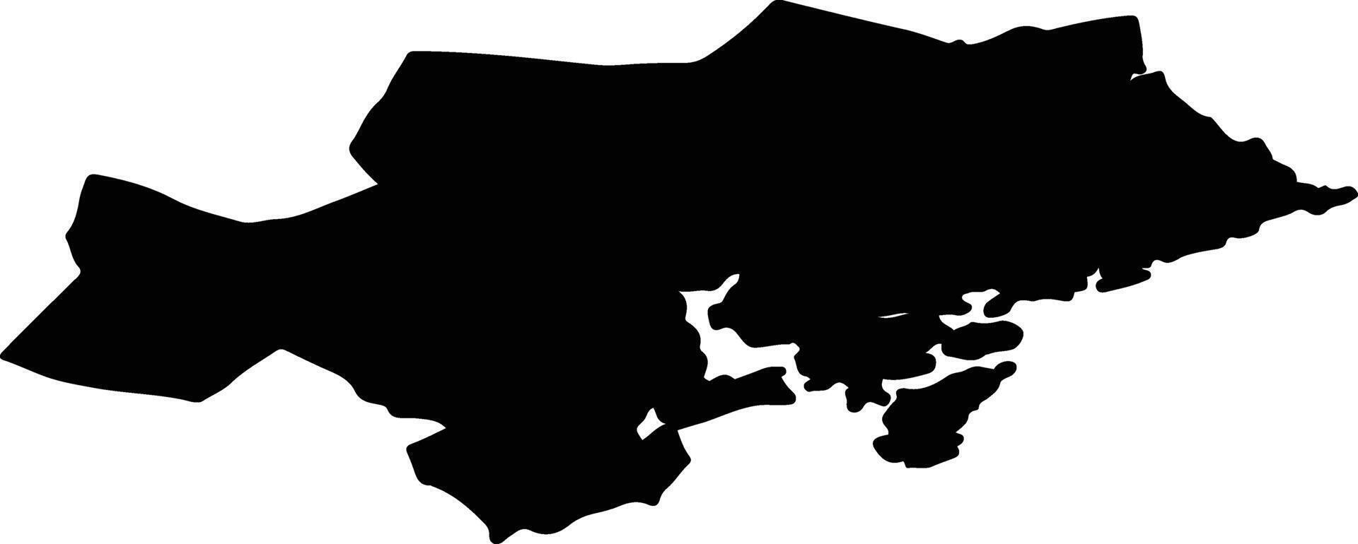 Tvedestrand nor Norway silhouette map vector