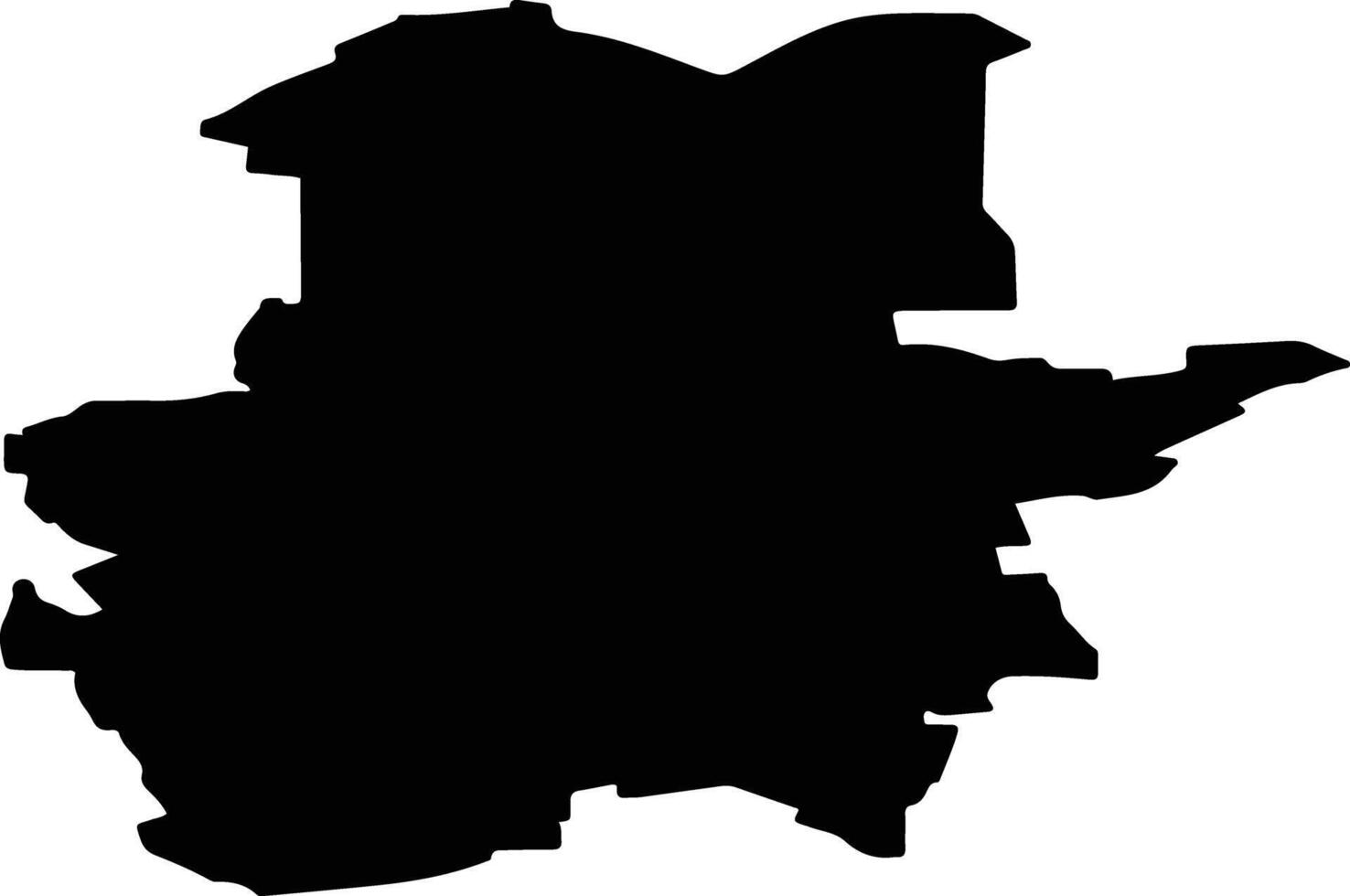Tyukalinsky District Russia silhouette map vector