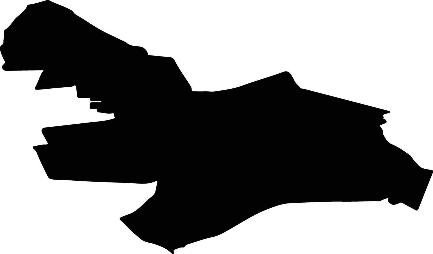 Tytsjerksteradiel Netherlands silhouette map vector