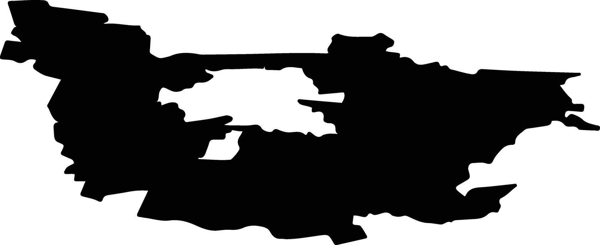 Tyumensky District Russia silhouette map vector