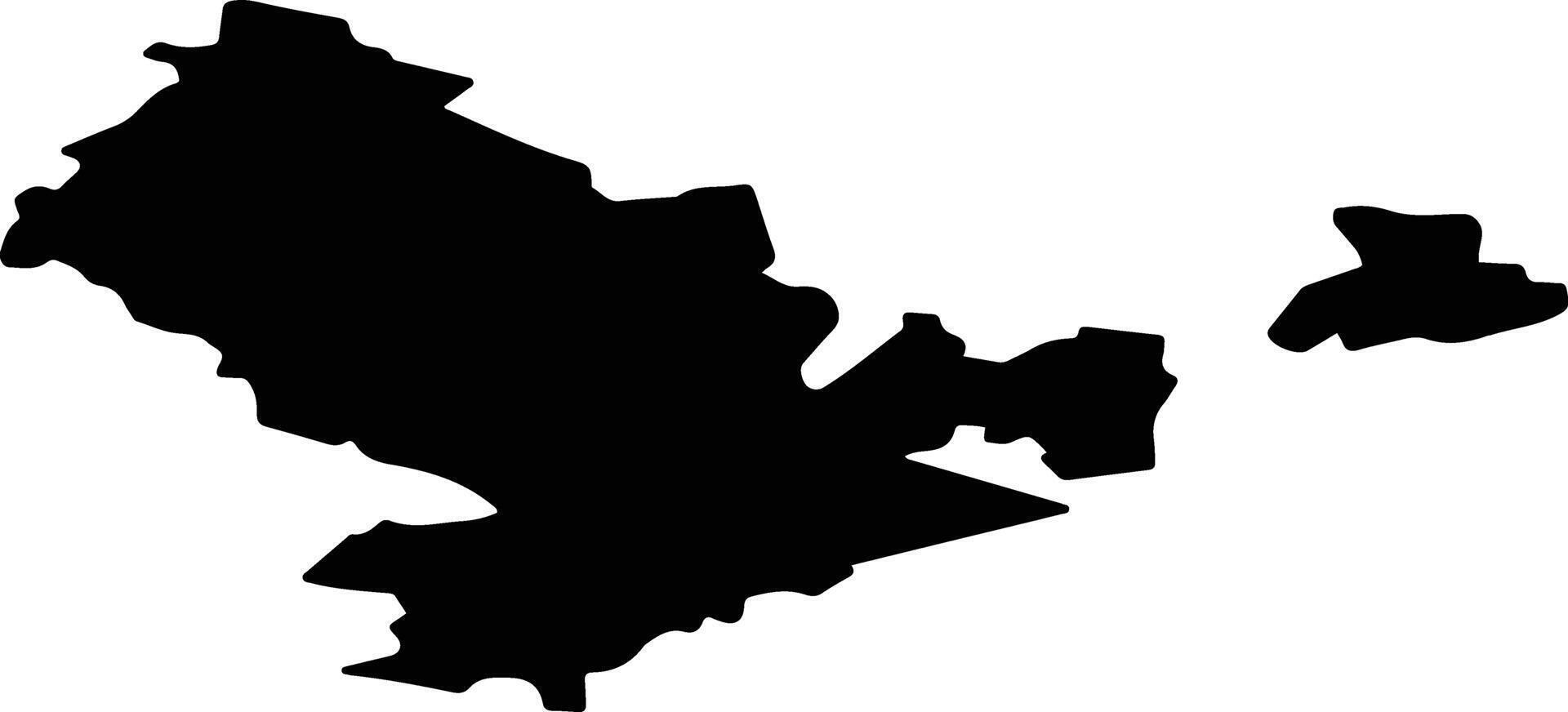 Tyulyachinsky District Russia silhouette map vector