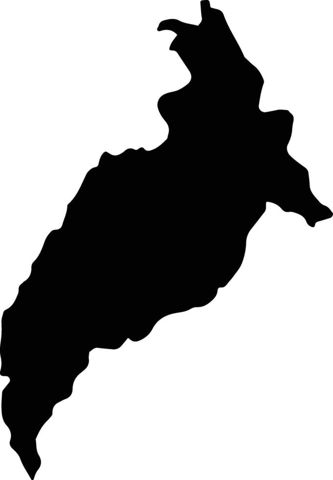 Uarini Brazil silhouette map vector