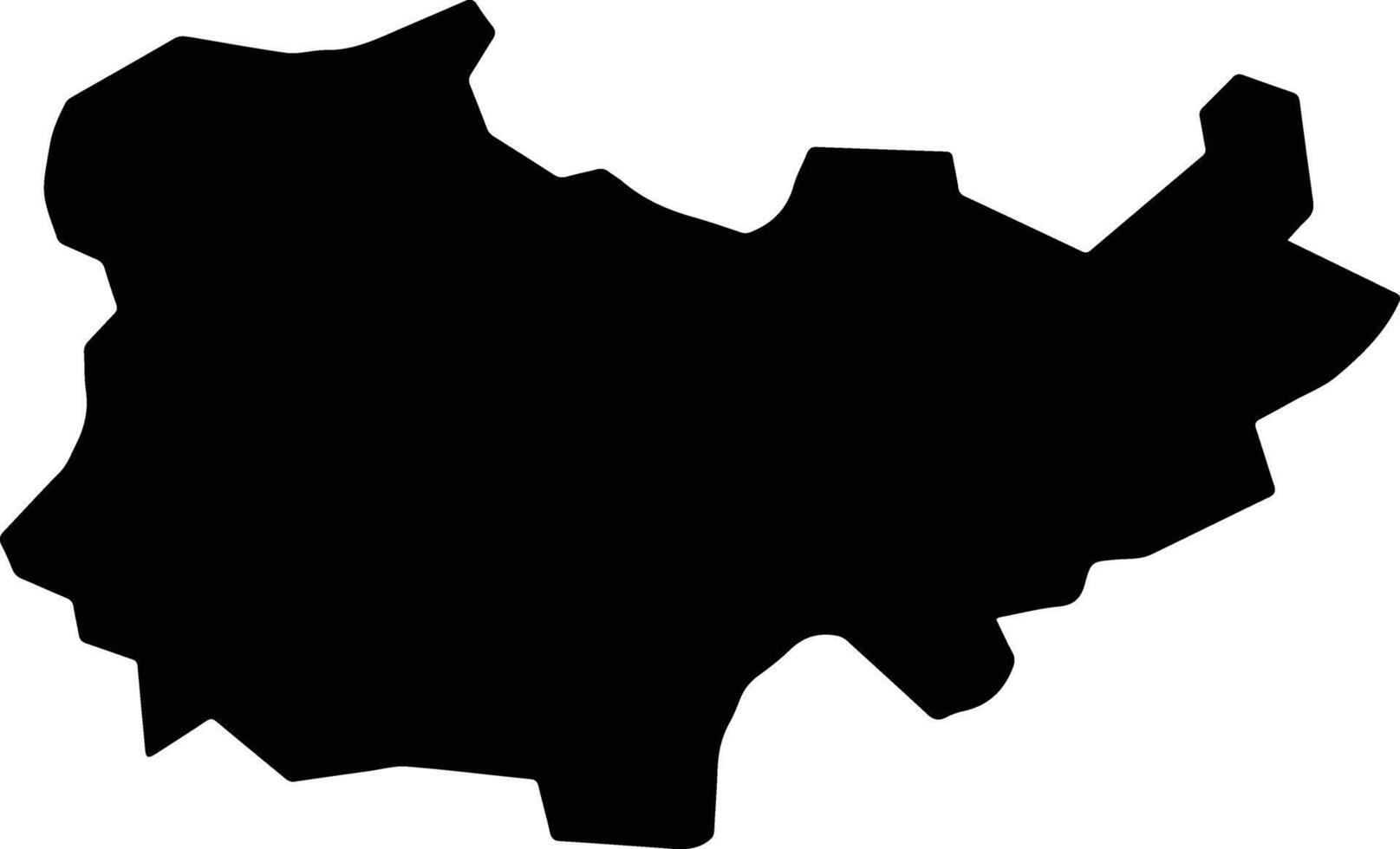 Ub Municipality Serbia silhouette map vector