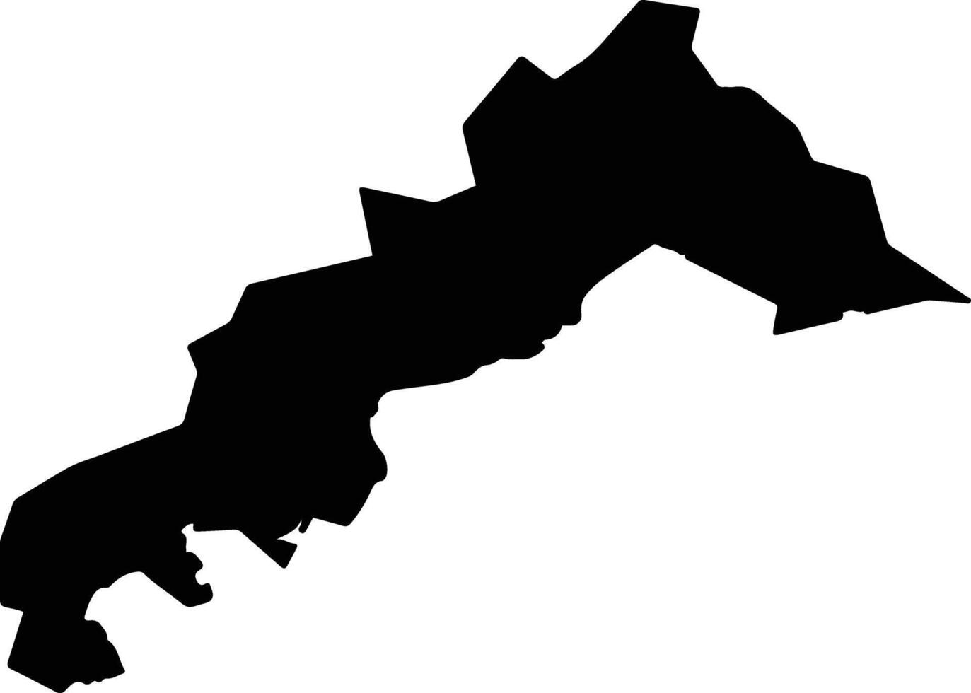 Ubatuba Brazil silhouette map vector