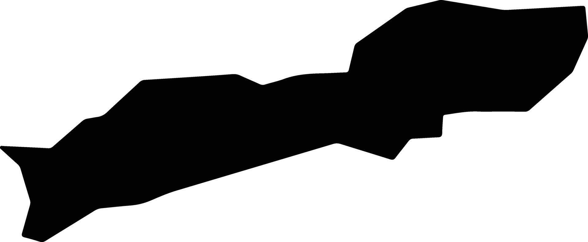Ubajara Brazil silhouette map vector