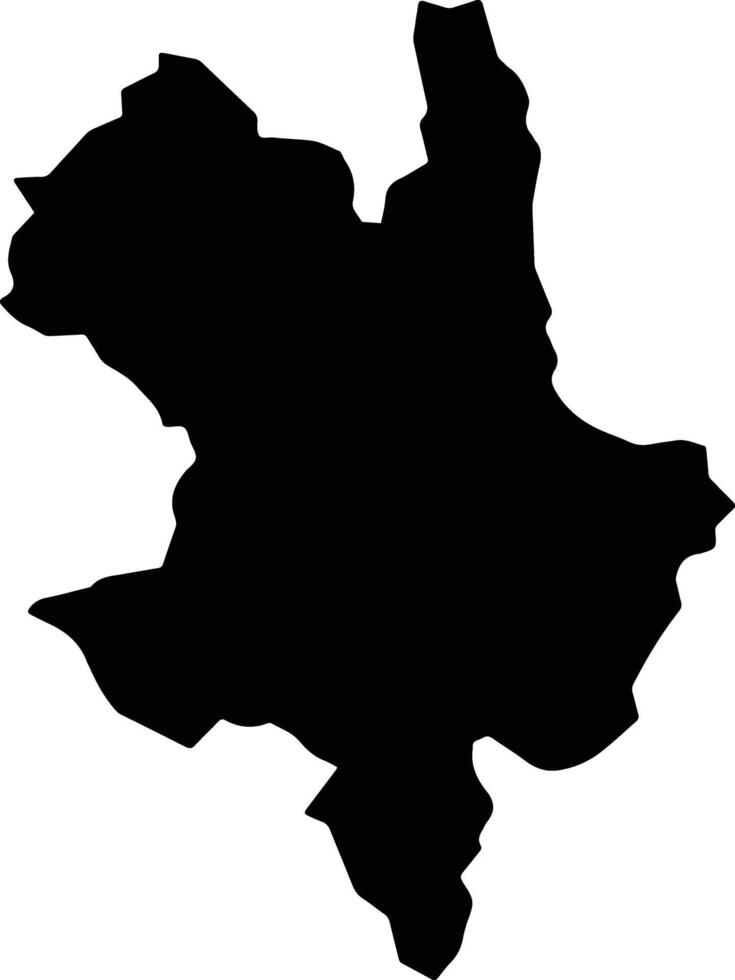 Uberaba Brazil silhouette map vector