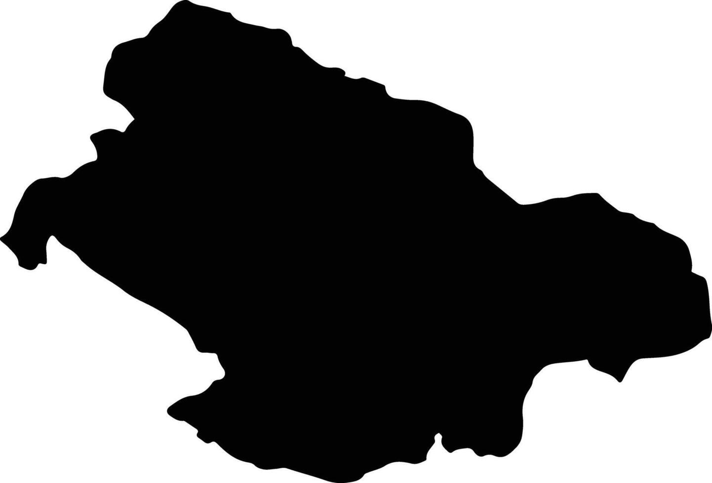 Udhampur India silhouette map vector