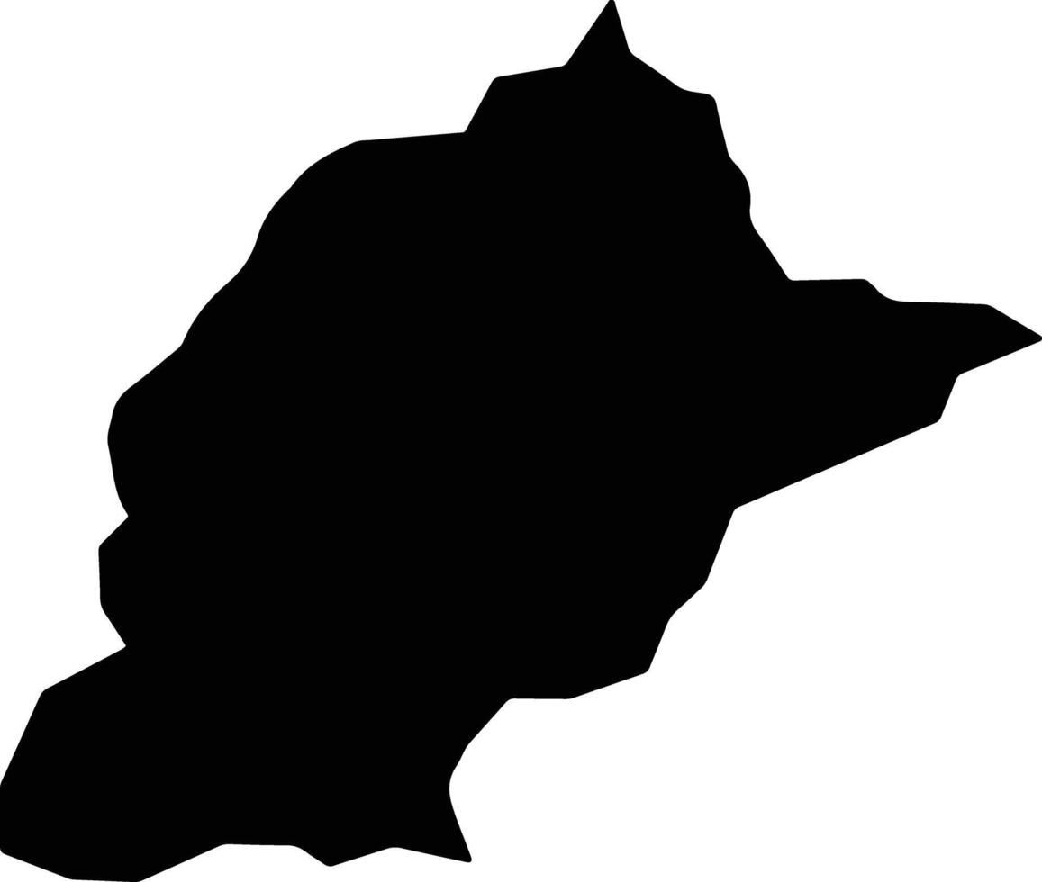 Udzorong Bhutan silhouette map vector