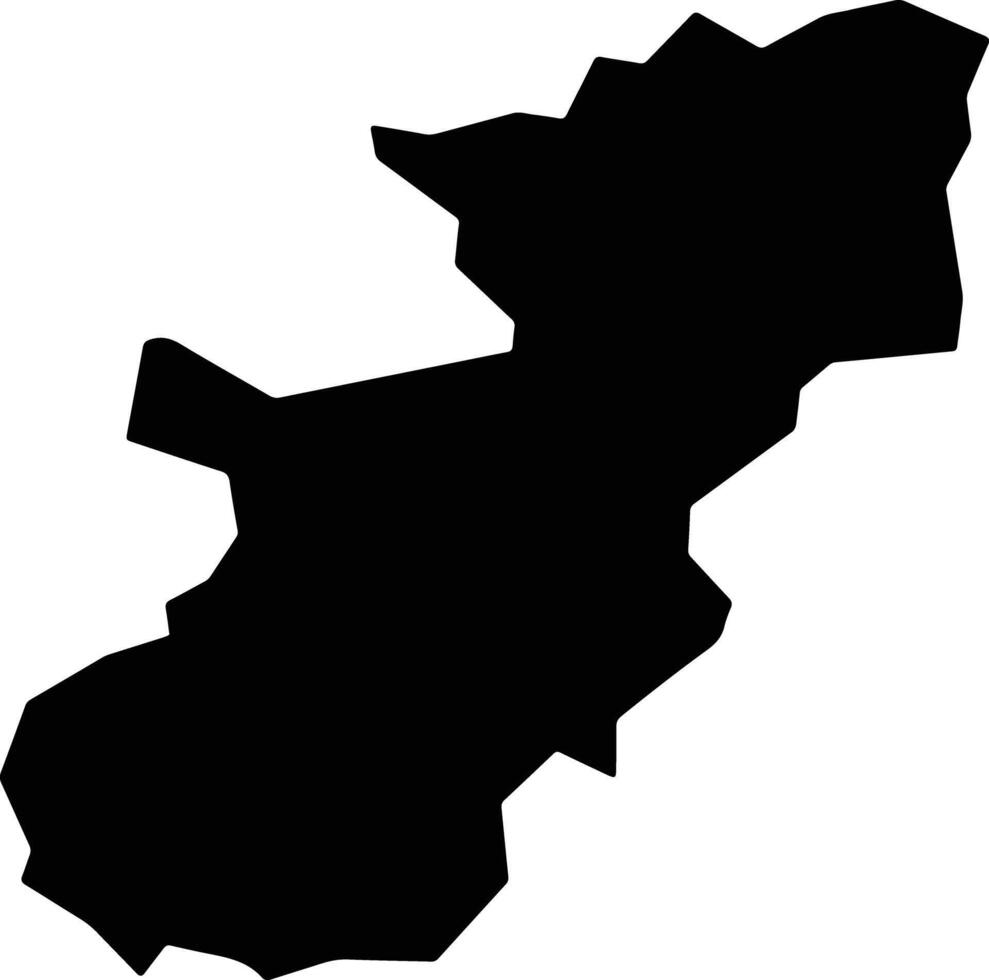 Ueda Japan silhouette map vector