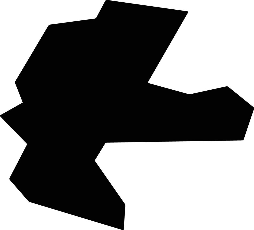 Ugarchin Bulgaria silhouette map vector