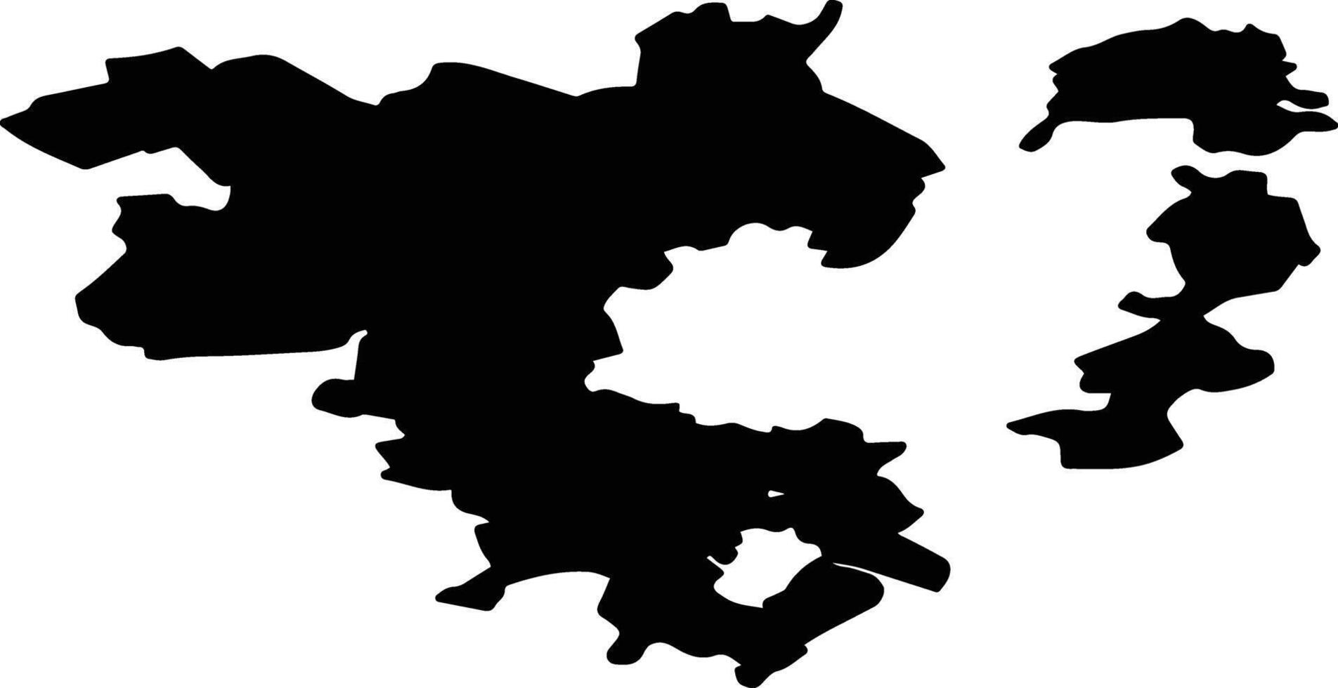 Ufimsky District Russia silhouette map vector