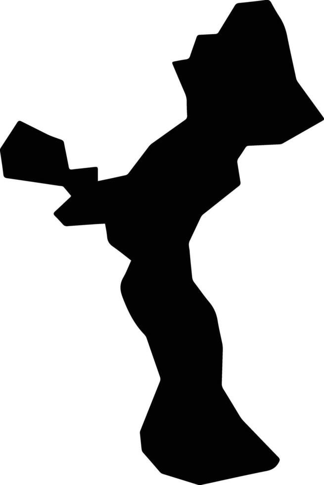 Ughelli North Nigeria silhouette map vector