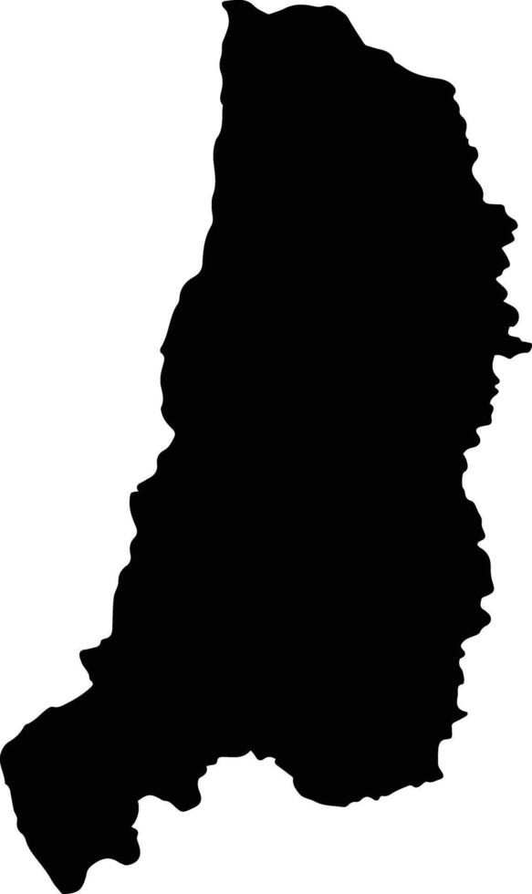 Uglegorsky District Russia silhouette map vector