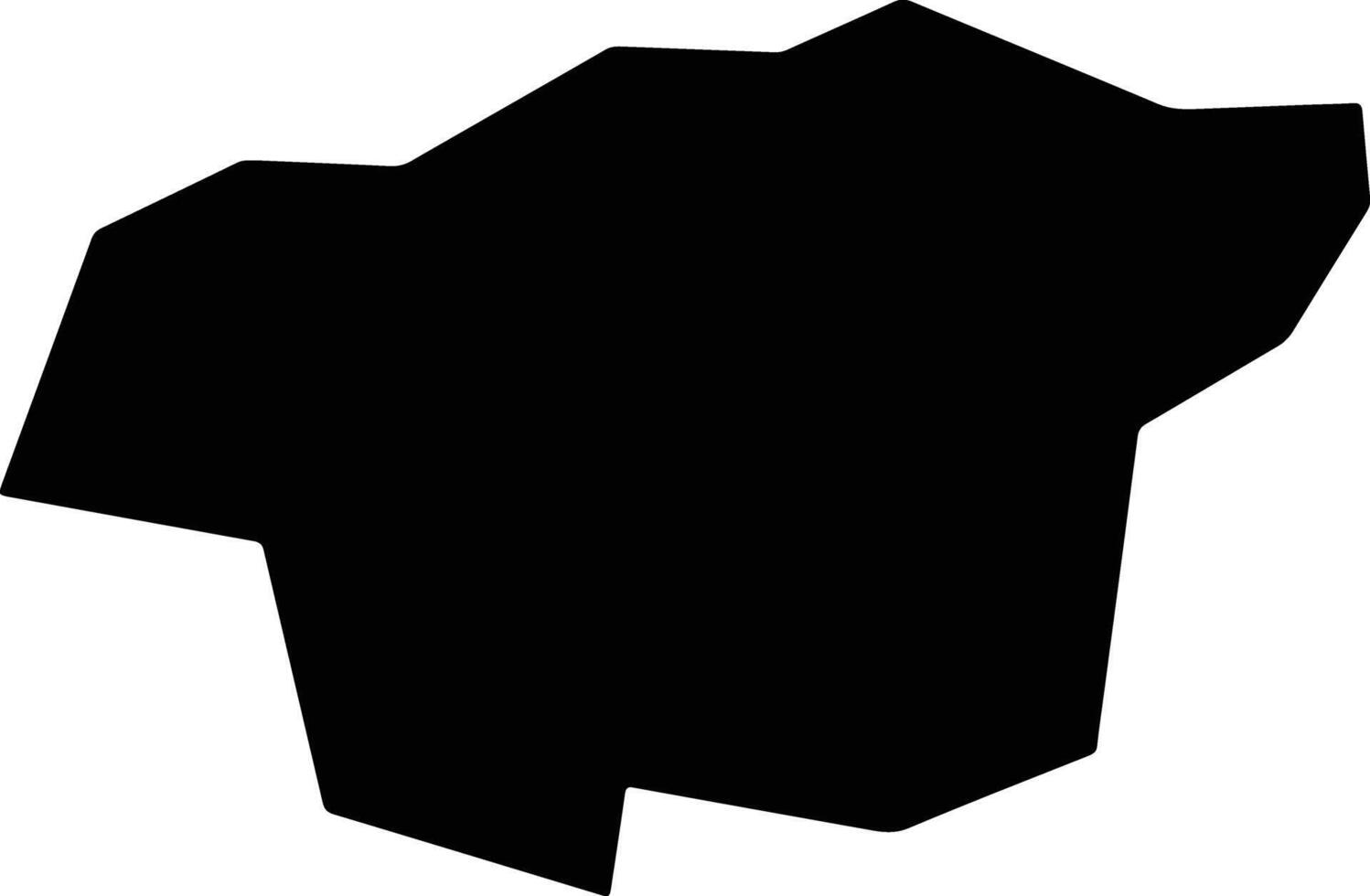 Uilskiy Kazakhstan silhouette map vector