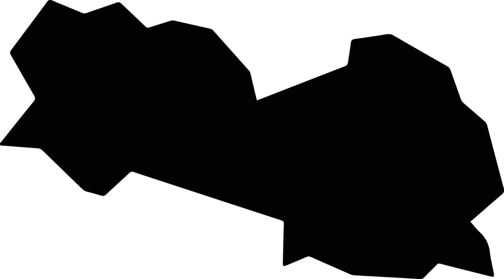 Uiseong gun South Korea silhouette map vector